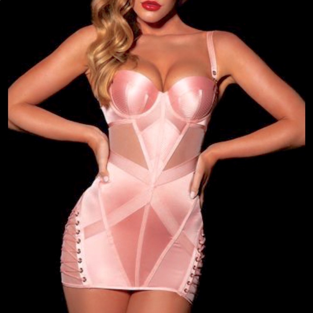 ♡BRAND NEW UNICORN RARE ICONIC HB™ ☆Jerry☆ BLUSH 32A Demi-Cup Push-Up SEX DRESS♡